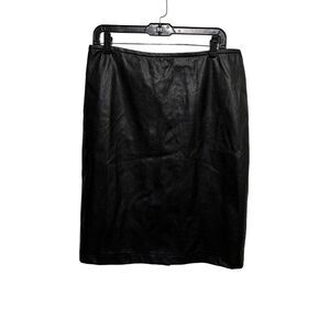 Valerie Stevens Skirt Women's Size‎ 8 30 Black Faux Leather Pencil BPV-A